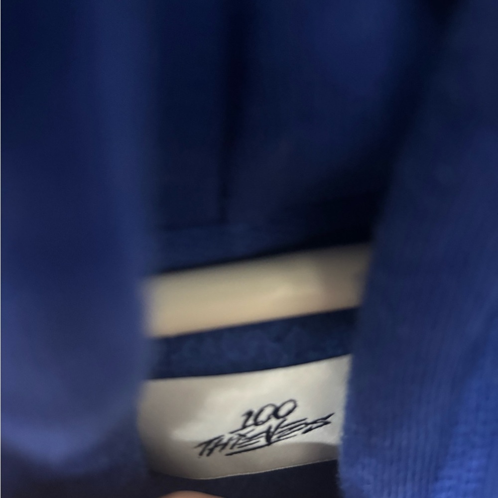 100 Thieves Men's Royal Blue Crewneck Sweater - Picture 6 of 8